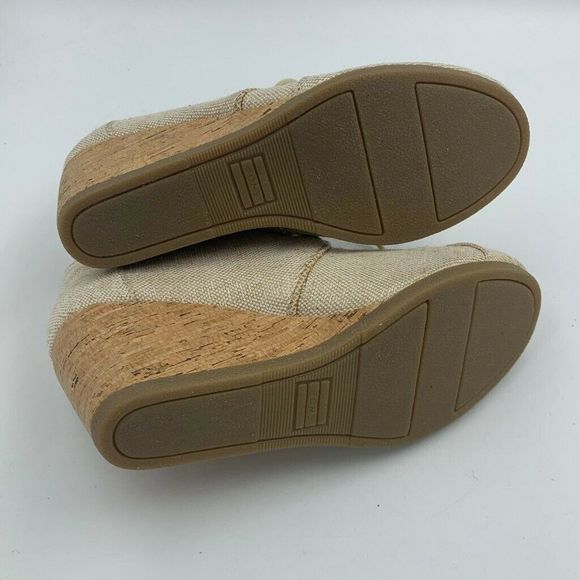 Toms Womens Kala Ankle Bootie Beige Canvas Shoes - Picture 3 of 4